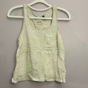 BDG Cream and White Striped Tank Top